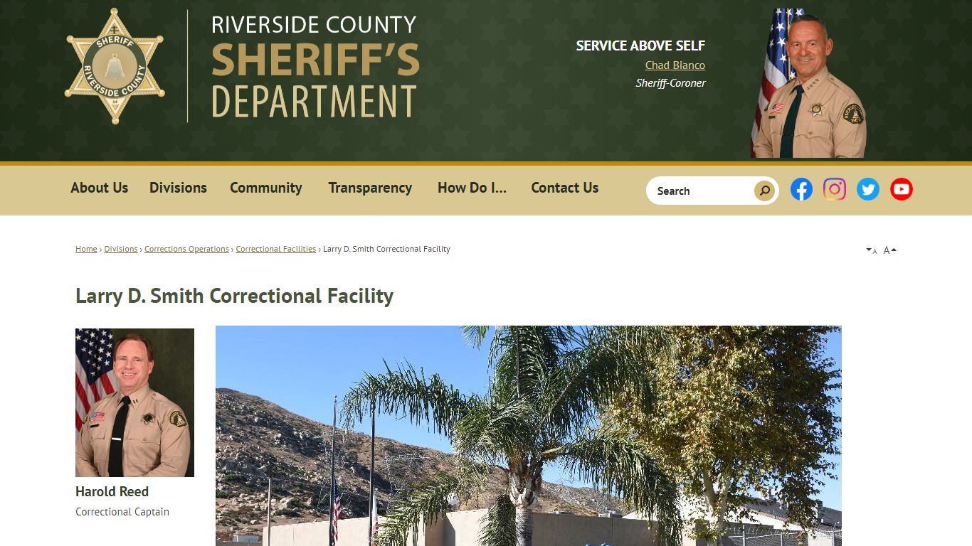Larry D. Smith Correctional Facility | Riverside County ...